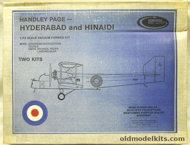 Contrail 1/72 Handley Page Hyderabad and Hinaidi (2 Kits) plastic model kit